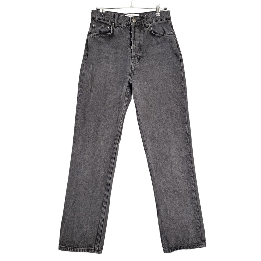 REFORMATION Black Cynthia High Rise Straight Jean Seattle Organic Cotton SIZE 26